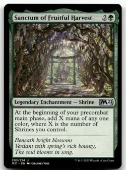 Sanctum of Fruitful Harvest #203 (NM) Core Set 2021 M21 Magic MTG - Image 1