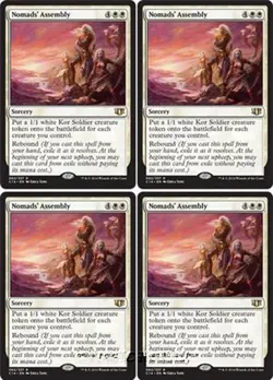 4x NOMADS' ASSEMBLY Commander 2014 MTG White Sorcery Rare - Image 1