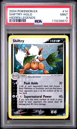 2004 POKEMON EX HIDDEN LEGENDS #14 SHIFTRY-HOLO PSA 9 - Image 1