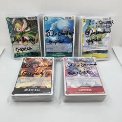 One Piece Card Lot 171 Cards 24x Shiny + Leader Mixed JP/EN NM Bulk Bundle Lot - Image 1