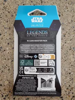 2025 STAR WARS UNLIMITED - LEGENDS OF THE FORCE (16-Card Sleeved Booster Pack) - Image 2