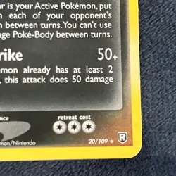 2004 Pokemon Card Dark Tyranitar 20/109 Holo Rare Team Rocket Returns Vintage - Image 4
