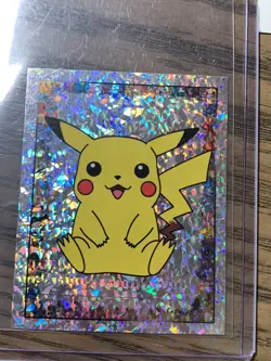 1999 Pokemon Merlin Stickers Pikachu Special Glitter Holo S1 Pika - Image 1