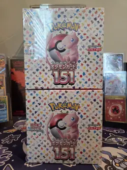 Pokemon TCG Japanese 151 Booster Box sv2a Sealed with Shrink Wrap: Lot of (2) - Image 2