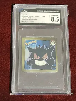 1999 Pokemon Artbox Stickers Series 1 Gold Foil Embossed Gengar #R02 - Image 1