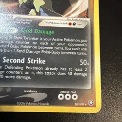 Dark Tyranitar 20/109 Team Rocket Returns Regular Non Holo VLP Vintage Pokemon - Image 4