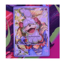 Pokemon TCG SV06 TWM Hisuian Growlithe Illustration Rare 181/167 Holo 80HP - Image 1