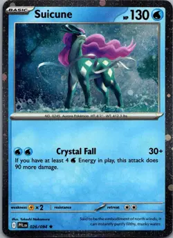 Suicune 026/094 Rare Phantasmal Flames Pokemon Holo Near Mint - Image 1