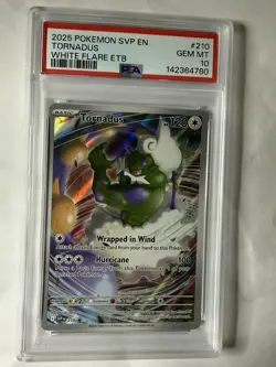 🔥TORNADUS🔥210 - 2025 POKEMON SVP EN WHITE FLARE ETB BLACK STAR PROMO - PSA 10 - Image 1
