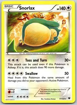 Snorlax 77/124 Rare Fates Collide Pokemon Near Mint - Image 1