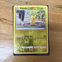 Pokemon Pikachu 027/078 Pokemon GO Reverse Holo Common Basic 60HP English - Image 1