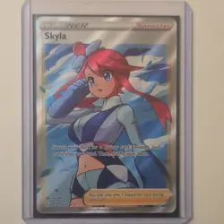 Pokemon Skyla 072/072 Shining Fates Ultra Rare Full Art Trainer Holo English - Image 1