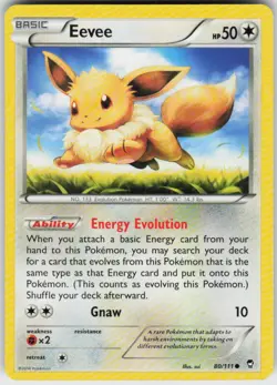 EEVEE 80/111 FURIOUS FISTS POKEMON COMMON LP - Image 1