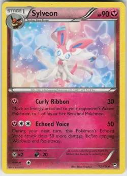 SYLVEON 72/111 FURIOUS FISTS POKEMON RARE NM/M - Image 1
