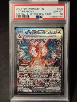 Charizard EX 223/197 PSA 10 Pokemon Obsidian Flames SV03 SIR - Image 1