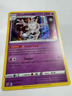 Galarian Cursola 079/192 Holo Rare Rebel Clash Pokemon Holo Near Mint - Image 1