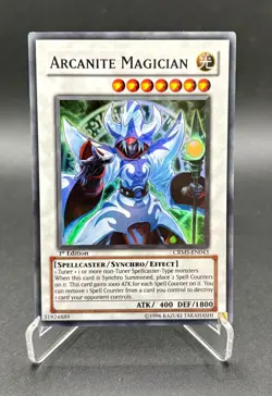 Arcanite Magician CRMS-EN043 - Super Rare 1st Edition Crimson Crisis YuGiOh - LP - Image 1