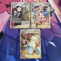 Pokemon TCG | Crown Zenith Galarian Gallery GG Female Trainer X3 Card Bundle - Image 1