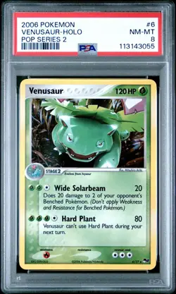 2006 POKEMON POP SERIES 2 #6 VENUSAUR-HOLO PSA 8 - Image 1