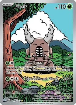 Pinsir 168/167 Sv06: Twilight Masquerade Holo Illustration Rare NM Pokemon TCG - Image 1