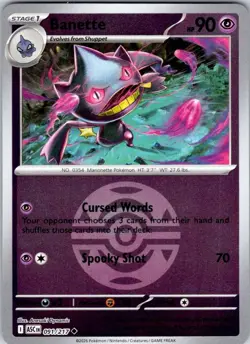 Banette (Dusk Ball) 091/217 Holo Ascended Heroes Pokemon Reverse Holo NM - Image 1