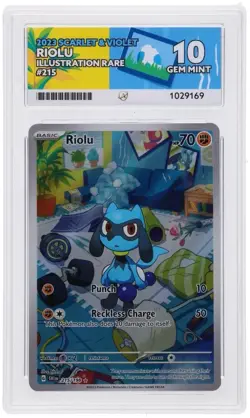 🔹ACE 10 MINT🔹Riolu 215/198 Illustration Rare Pokemon Scarlet & Violet Base Set - Image 1