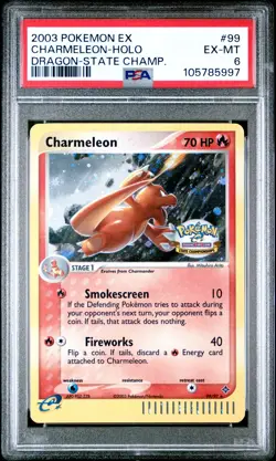 2003 POKEMON EX DRAGON STATE CHAMPIONSHIPS #99 CHARMELEON-HOLO PSA 6 - Image 1
