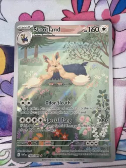 Pokemon TCG Stoutland Illustration Rare White Flare Card 156/086 - Image 1