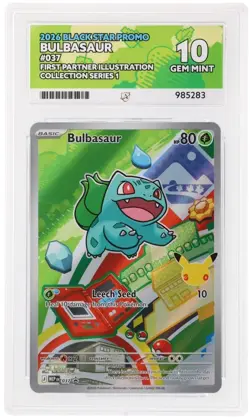 Bulbasaur 037 Black Star Promo First Partner Illustration Ace 10 Pokemon Card - Image 1