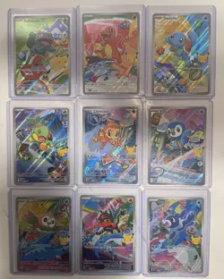 Pokemon TCG First Partner Illustration Collection Kanto Series 1 Full Set of 9 - Image 1