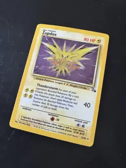 Pokemon TCG Zapdos Fossil 15/62 Holo 1999-2000 Wizards Base Set Copyright... - Image 2