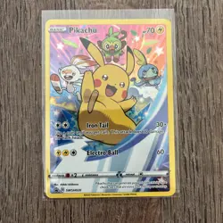 Pikachu SWSH020 Holo Promo Sword & Shield Promo Pokemon Holo Near Mint - Image 1