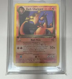 POKEMON 1ST EDITION DARK CHARIZARD 21/82 TEAM ROCKET NON HOLO GRADE 8.5 NR MINT - Image 2