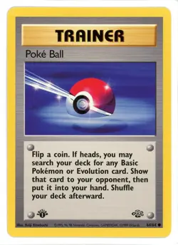 Poke Ball 64/64 1st Edition Jungle Pokemon Card - Image 1