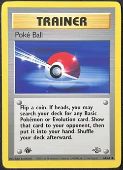 Poke Ball 64/64 1st Edition Jungle Pokemon Card - Image 2