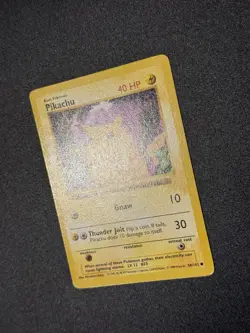 Shadowless Yellow Cheeks Pikachu 58/102 Base Set Vintage Pokemon Card - Image 3
