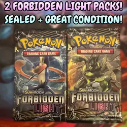 2x SUN AND MOON FORBIDDEN LIGHT BOOSTER PACKS! Factory Sealed! | Pokemon TCG - Image 1