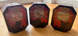 Pokemon TCG Destined Rivals Team Rocket Tins Set of 3 IN HAND READY TO SHIP - Image 3