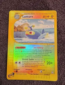 2003 Pokemon Aquapolis Lanturn 21/147 Reverse Holo LP - Image 1