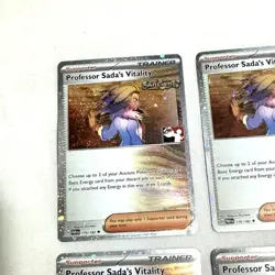 x4 Professor Sada’s Vitality 170/182 Play! Pokemon Prize Pack Series Cosmos Holo - Image 5