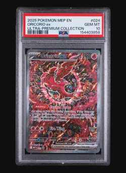 2025 POKEMON MEP EN-ME BLACK STAR PROMO #024 ORICORIO EX PSA 10 - Image 1