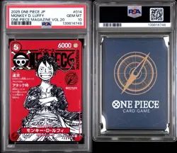 PSA 10 One Piece ST21-014 SR Monkey.D.Luffy - JP - Foil - Magazine Promo- Graded - Image 1