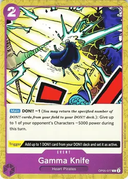One Piece Awakening of the New Era Gamma Knife Card OP05-077 - Image 1