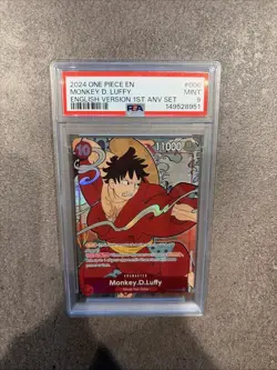 2024 ONE PIECE EN MONKEY D. LUFFY ENGLISH 1ST ANNIVERSARY SET ST10-006 PSA 9 - Image 1