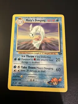 Misty’s Dewgong 54/132 Gym Challenge Unlimited 2000 Pokemon Card Uncommon NM - Image 1