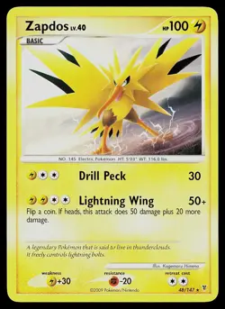Pokemon Card - Zapdos Supreme Victors 48/147 Rare - Image 1