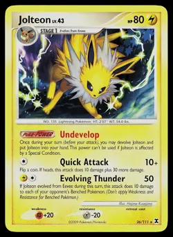 Pokemon Card - Jolteon Rising Rivals 26/111 Rare - Image 1