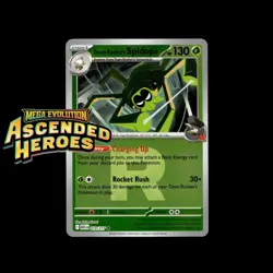 Pokemon TCG Team Rocket's Spidops 019/217 Ascended Heroes Rocket Reverse Holo NM - Image 1