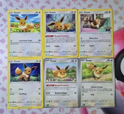 Pokemon Card Eevee Bundle Fusion Strike Surging Sparks 151 Vivid Voltage Go Tcg - Image 1