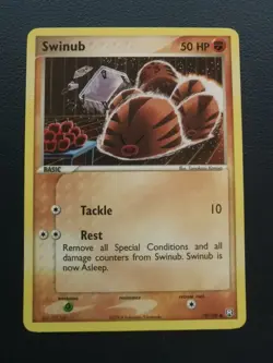 Pokemon Card Swinub 79/109 EX Team Rocket Returns Common - Image 1